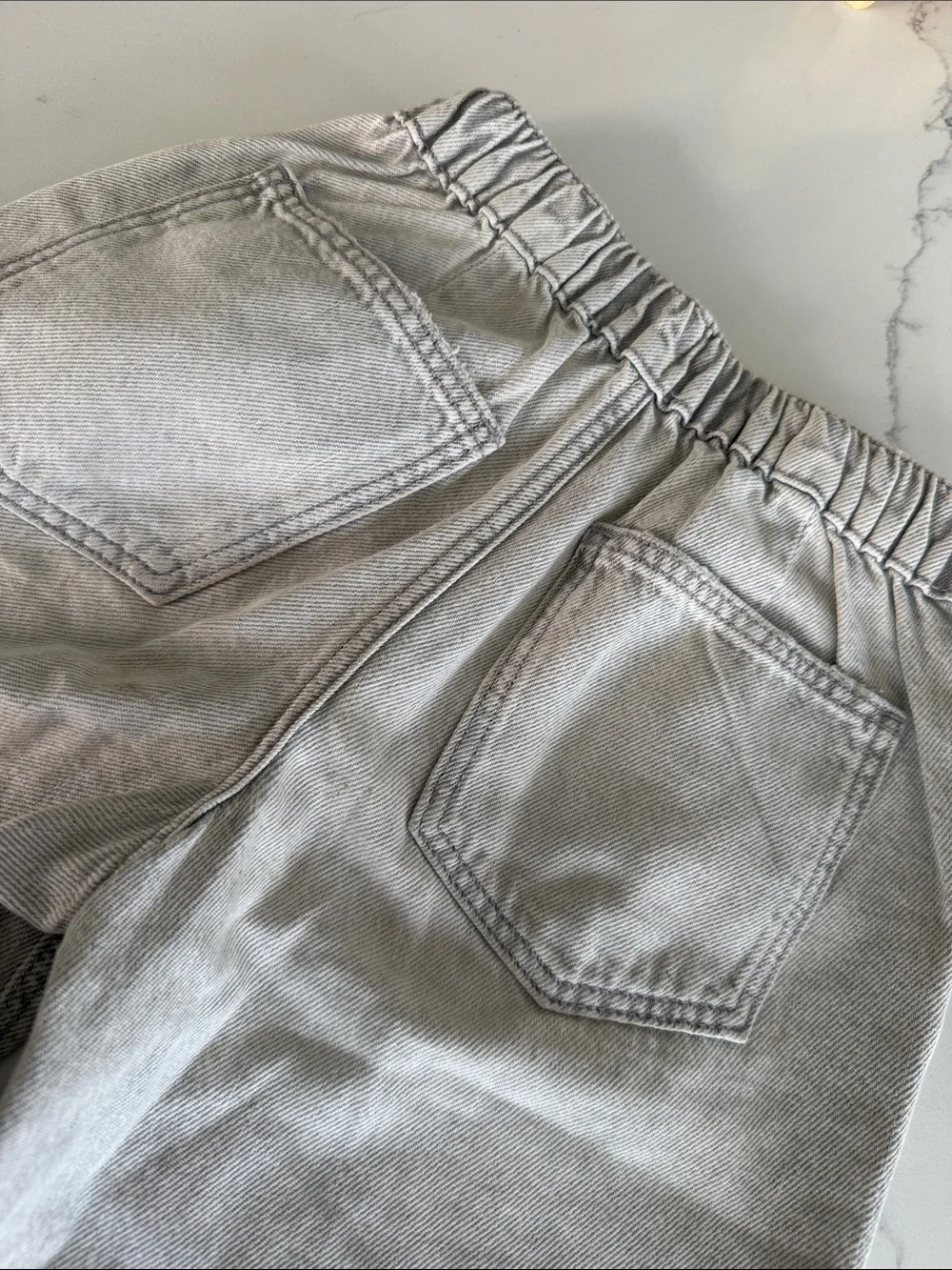 Zara Girls Wide-Leg Jeans in Light Grey size 7